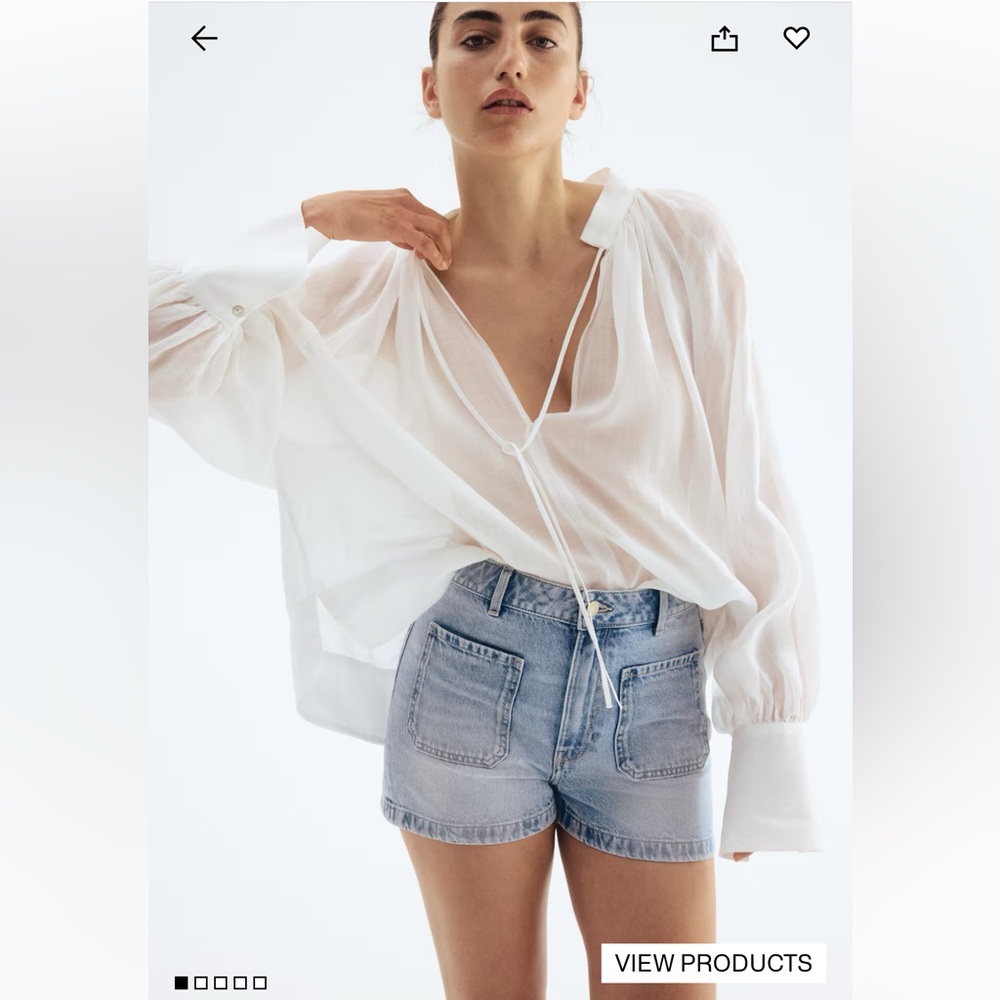 HM high rise denim shorts. Like new